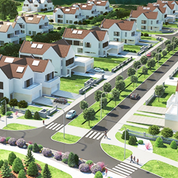 Projekt zagospodarowania osiedla budynków mieszkalnych w Warszawie